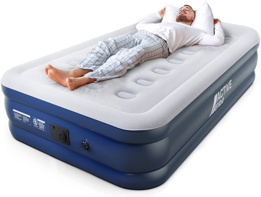 Active Era 20" Twin Air Mattress with Built-in Pump & Raised Pillow